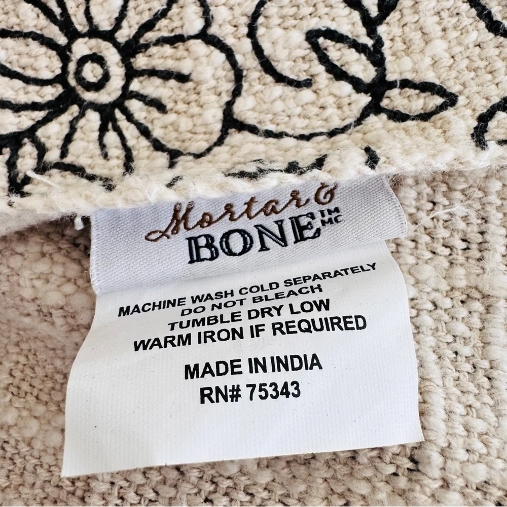 Mortar & Bone SKULLS Day of the Dead Black White 50 X 70 Knit Throw Blanket